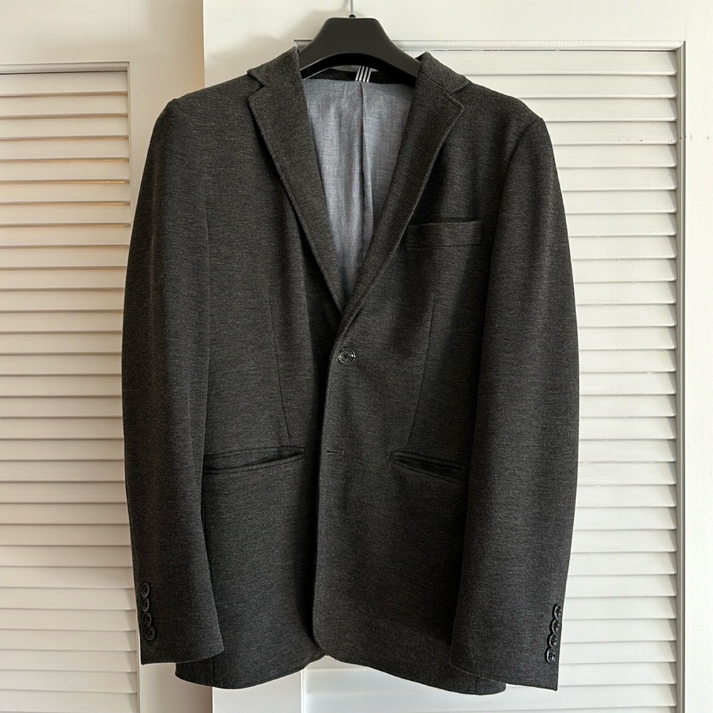 MNG by Mango 38 men’s grey Two Button Blazer Jacket